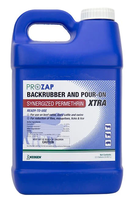 ProZap Backrubber & Pour-On Xtra Fly Insecticide, 2.5 gallons - Image 1