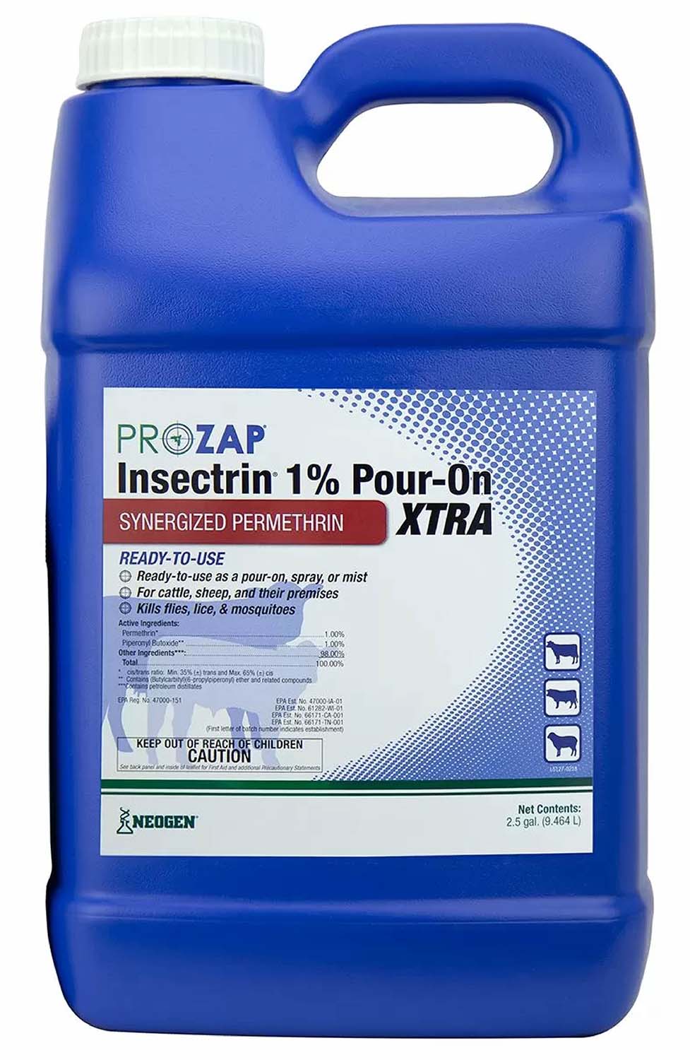 Prozap Insectrin 1% Pour-On Xtra Fly Insecticide for Livestock - Image 3