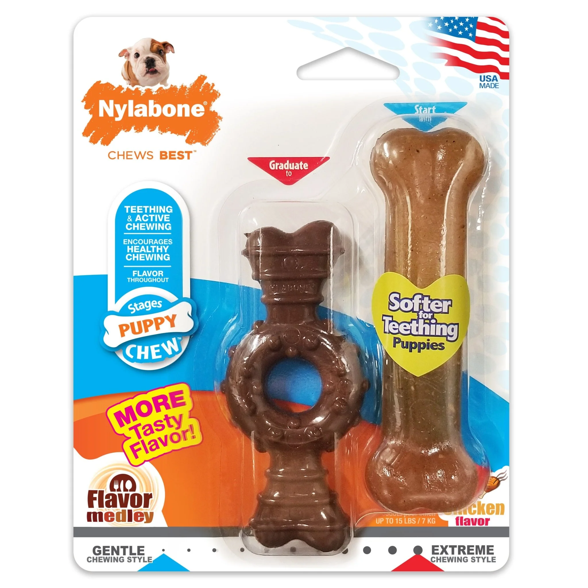 Puppies Teething Chew Ring Bone - Image 1
