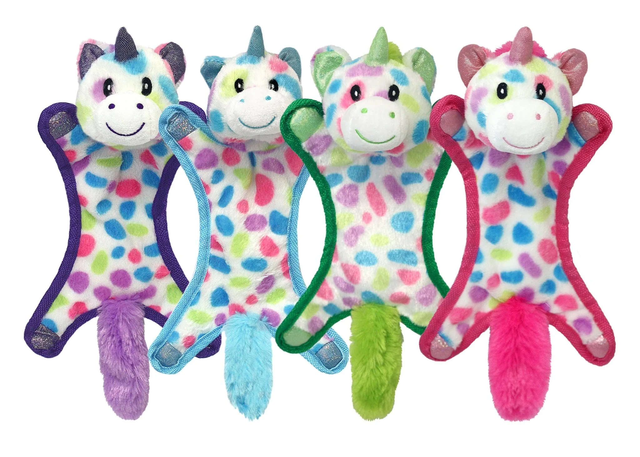 Puppy Ball Head Unicorn Crinkle Dog Toy, 10", Assorted - Image 1