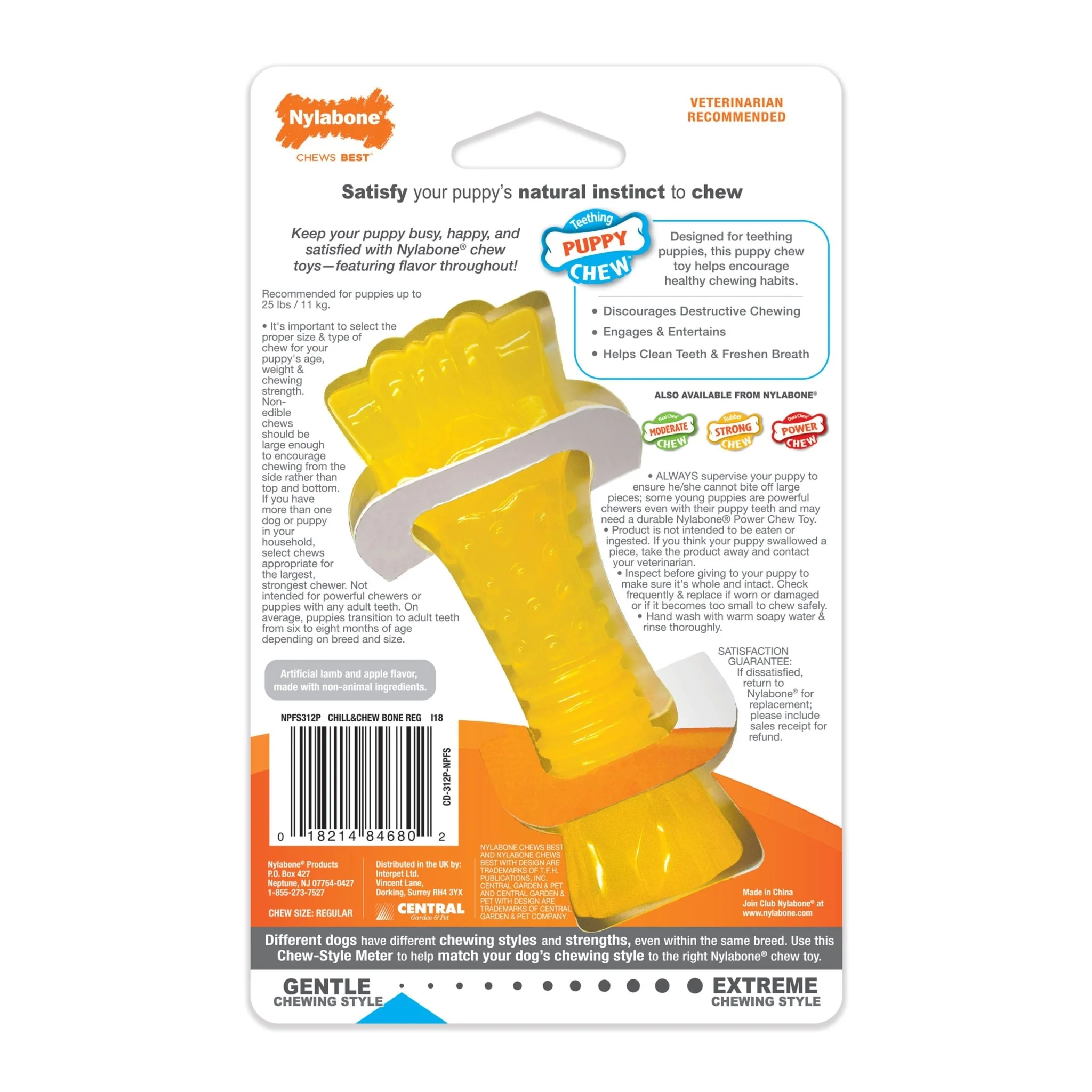 Puppy Chew Freezer Dog Bone, Lamb & Apple, Small/Regular, Up to 25 Ibs. - Image 2
