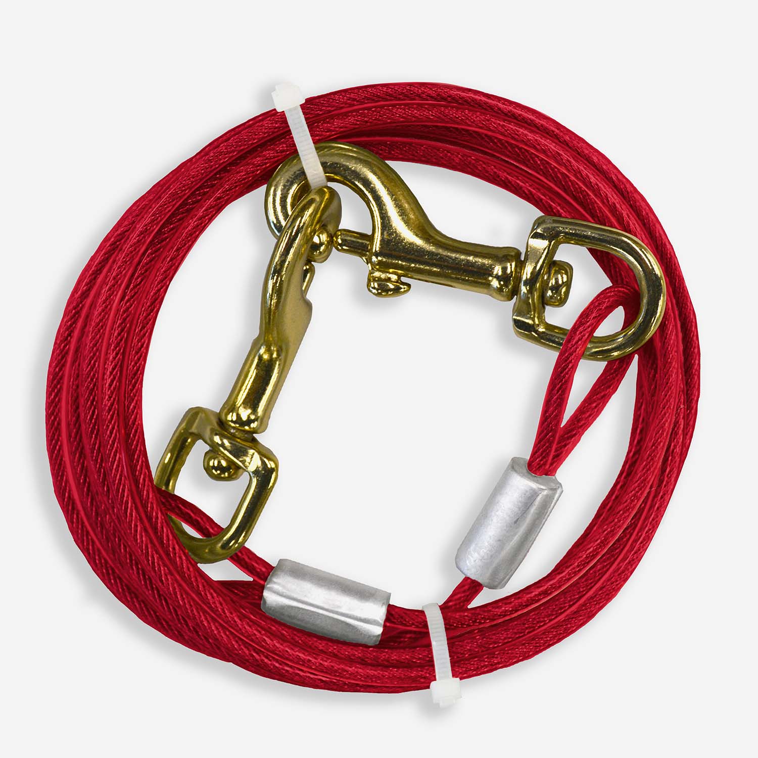 Puppy Dog Tie Out Cable, Red, 15 Ft - Image 3