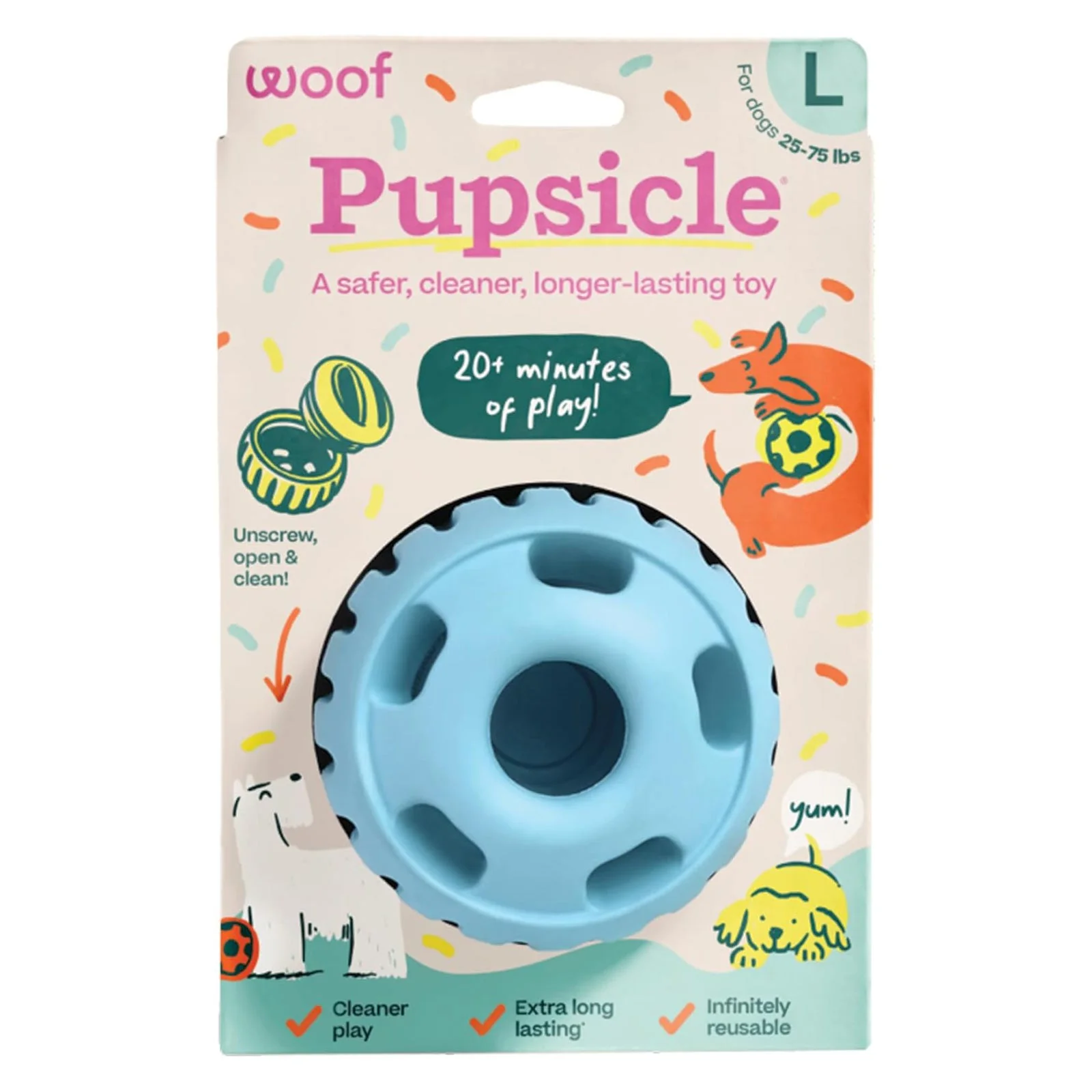 Pupsicle 'Birthday' Party Treat Dispensing Dog Toy – Interactive, Long-Lasting Chew & Puzzle Toy for Dogs - Image 1