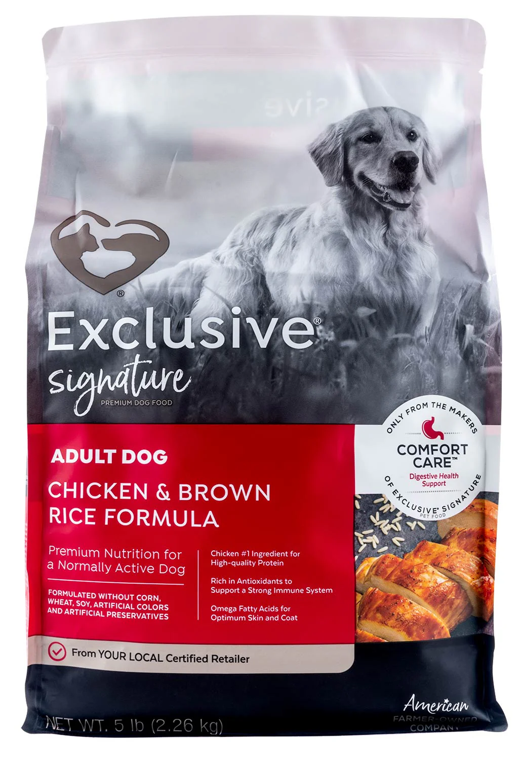 Purina Exclusive Signature Premium Adult Dry Dog Food, Chicken/Brown Rice - Image 3