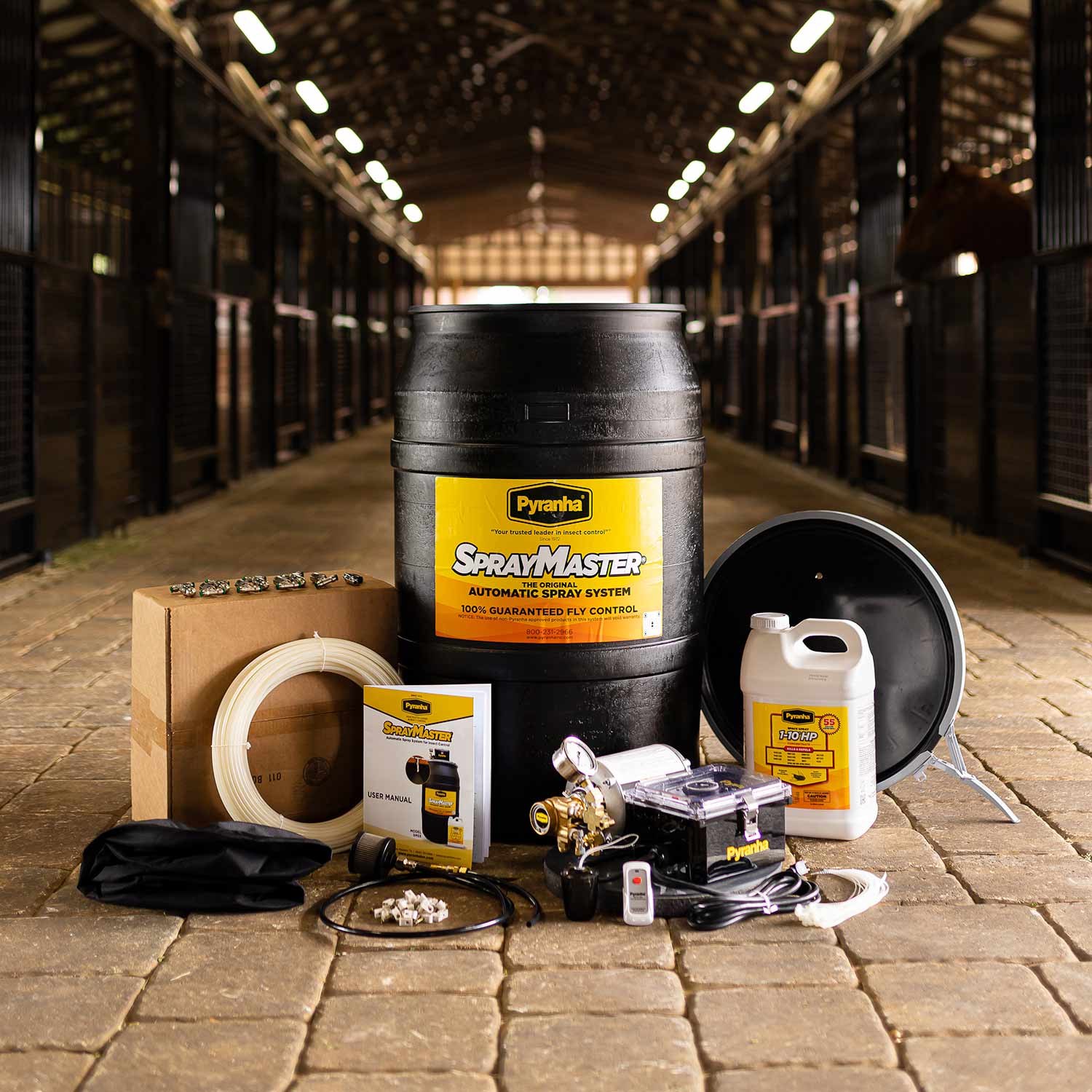 Pyranha SprayMaster Misting Barn Fly Spray System Kit & Accessories - Image 2