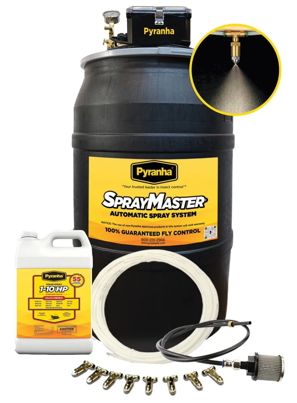 Pyranha SprayMaster Misting Barn Fly Spray System Kit & Accessories - Image 1