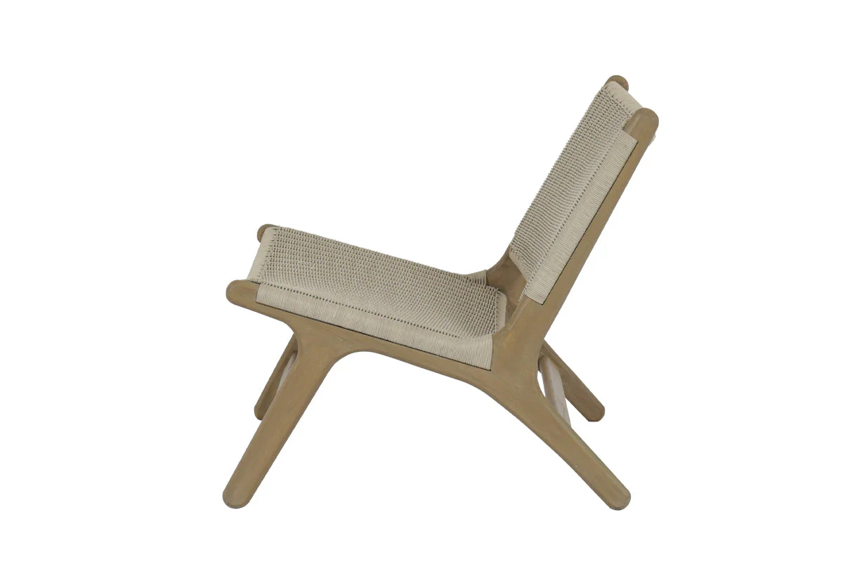 Coastal Teak Cushionless Accent Chair - Image 3
