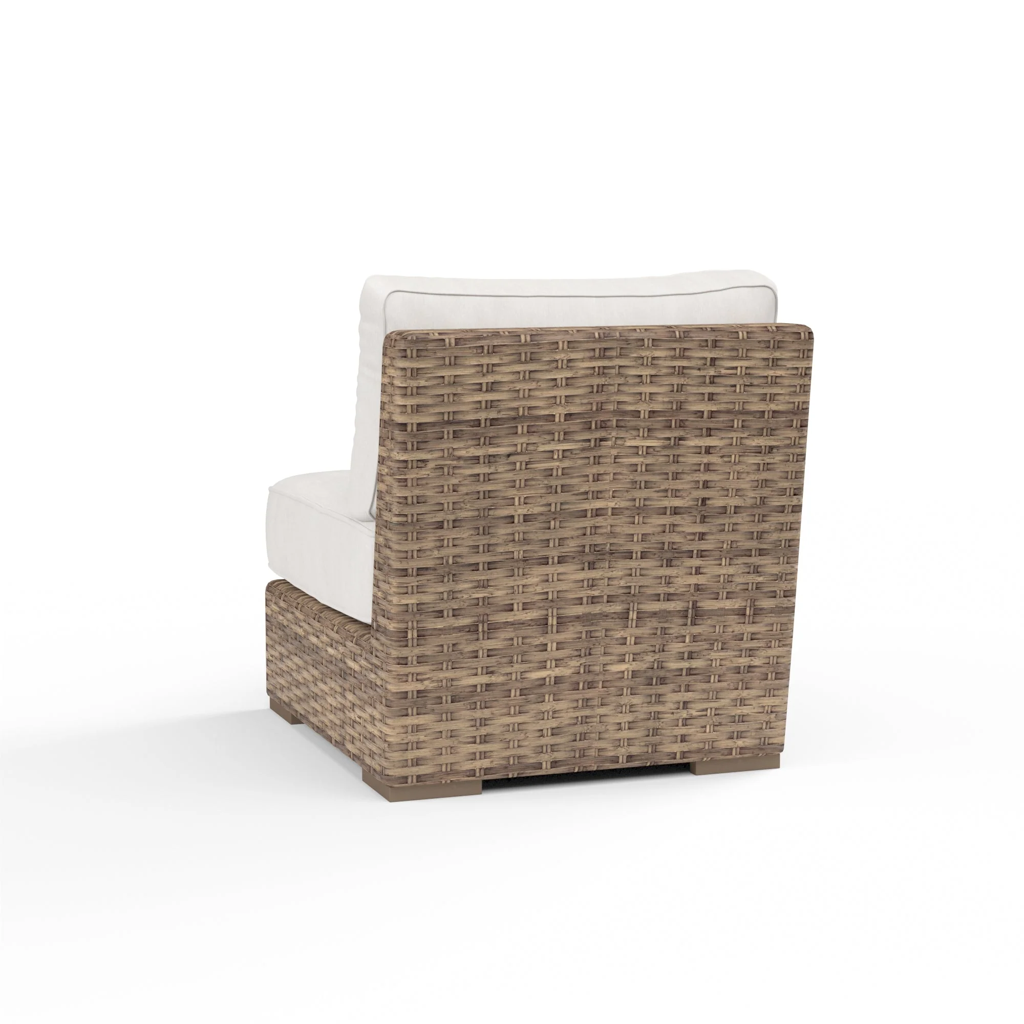Havana Armless Club in Canvas Flax w/ Self Welt - Image 2