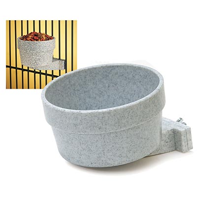 Lixit Quick Lock Crock Removable Food & Water Bowl for Cages, Kennels, & Crates - Image 1