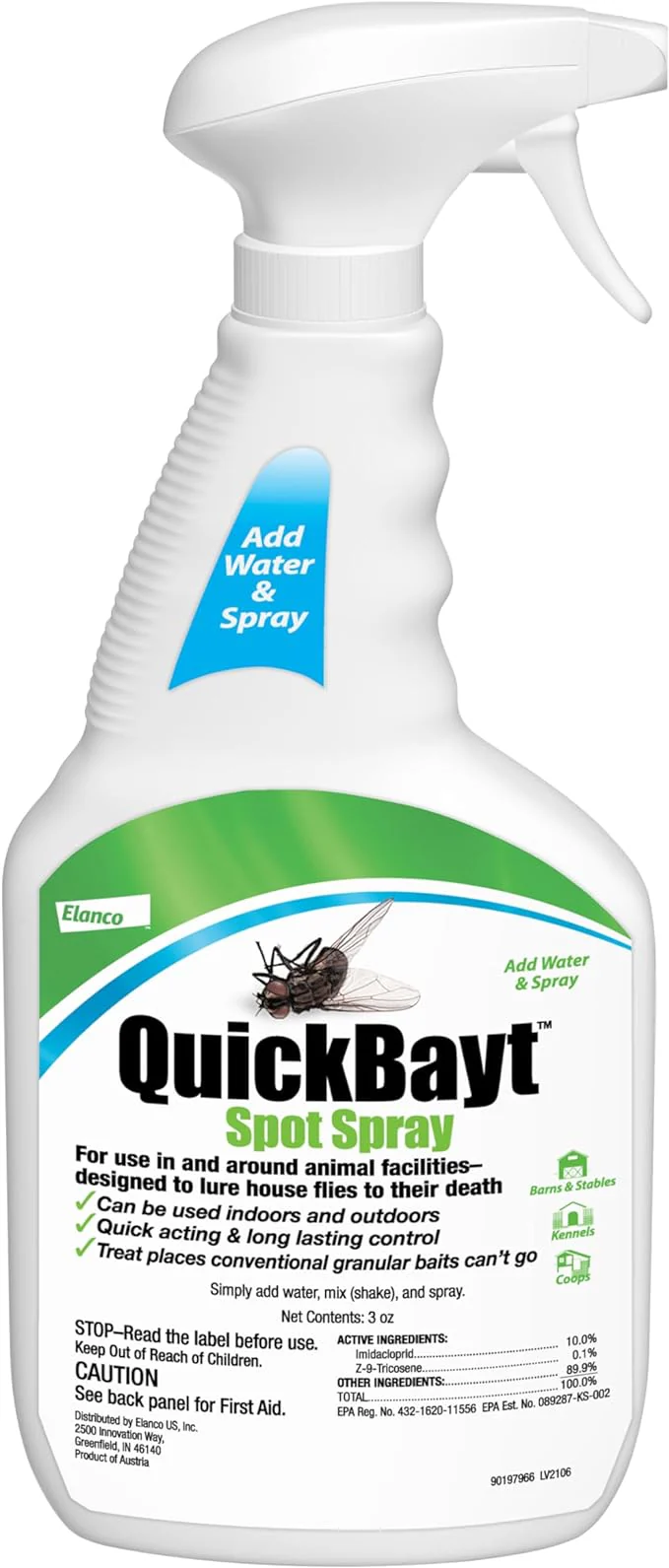 QuickBayt 10% Imidacloprid Spot Spray – Residual Fly Control for Up to 6 Weeks - Image 1