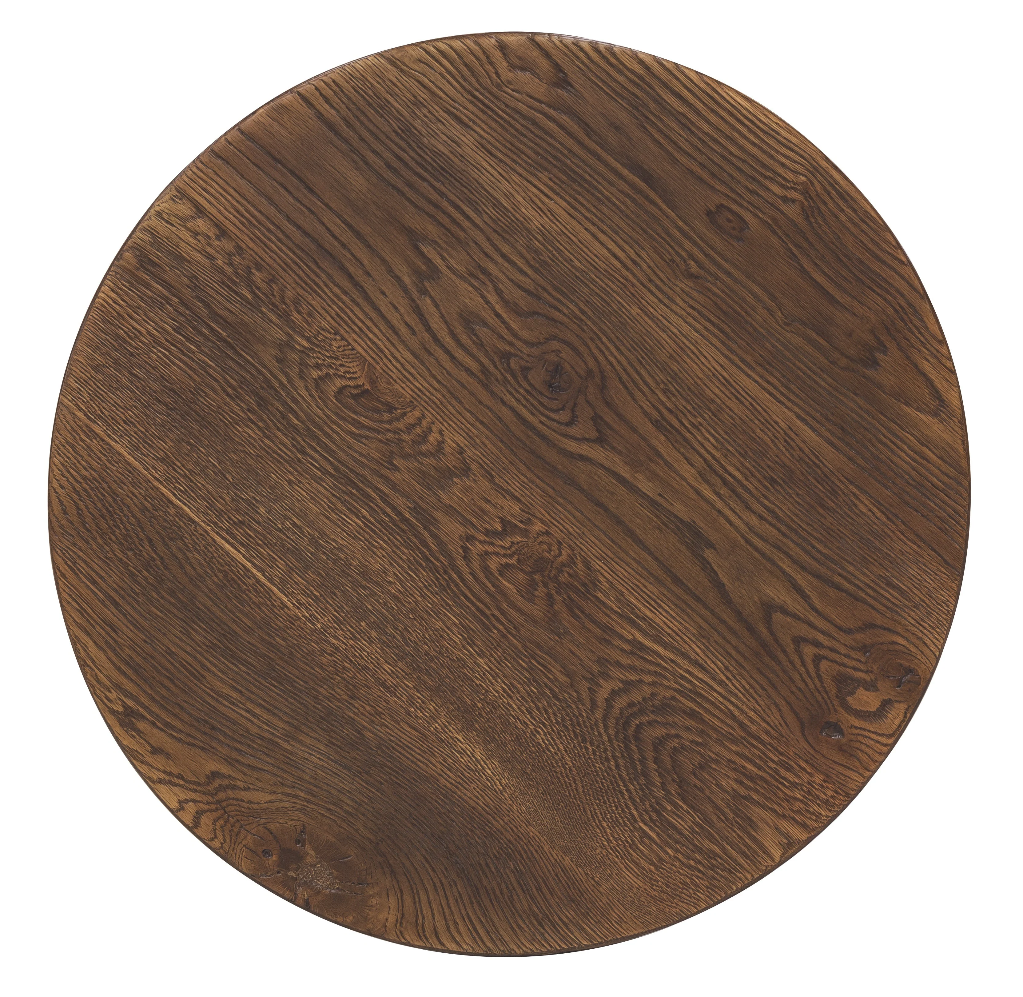 Driftwood Round End Table | Worn Saddle - Image 2