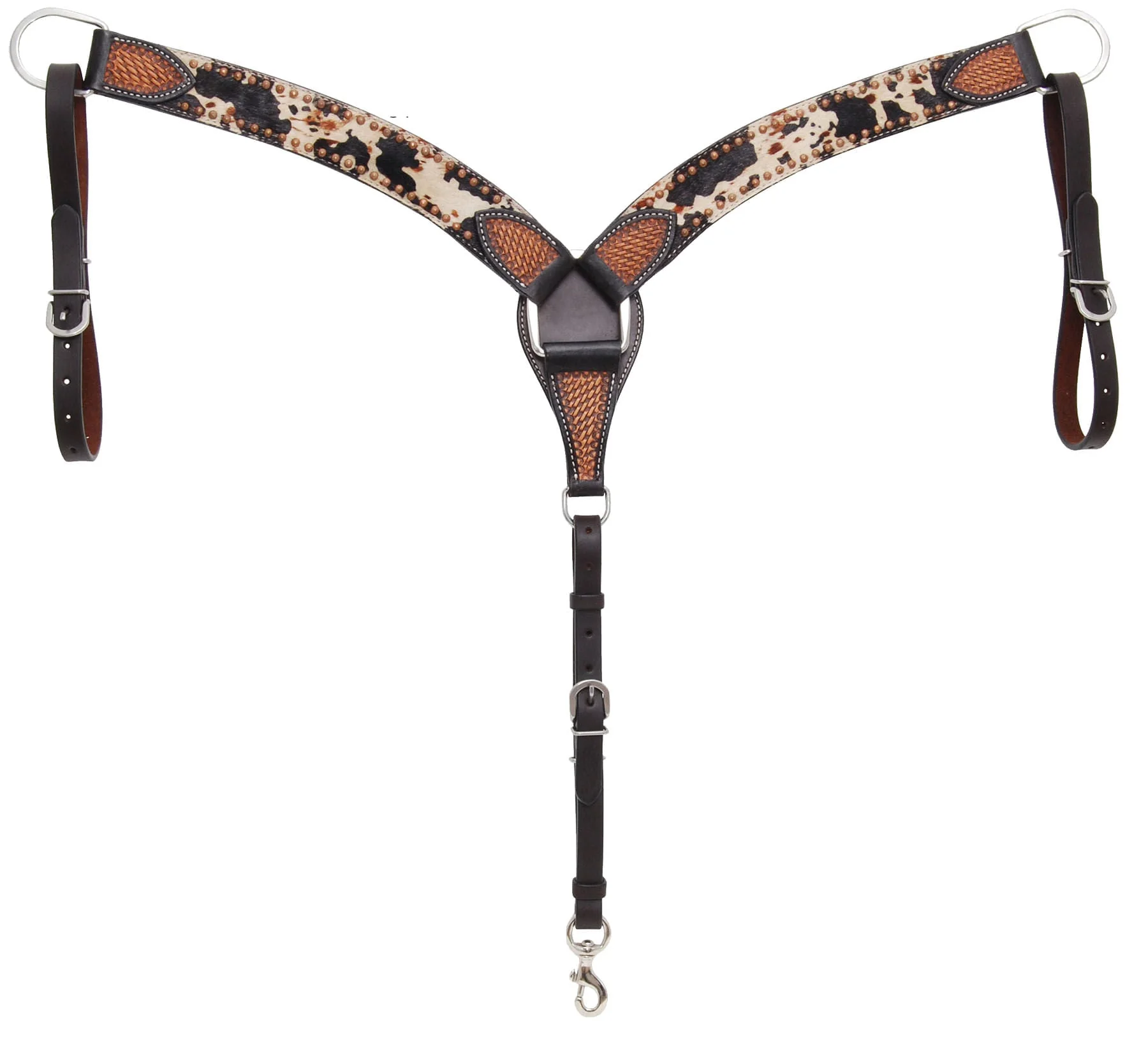 Rafter T Peppered Hide Breast Collar - Image 1