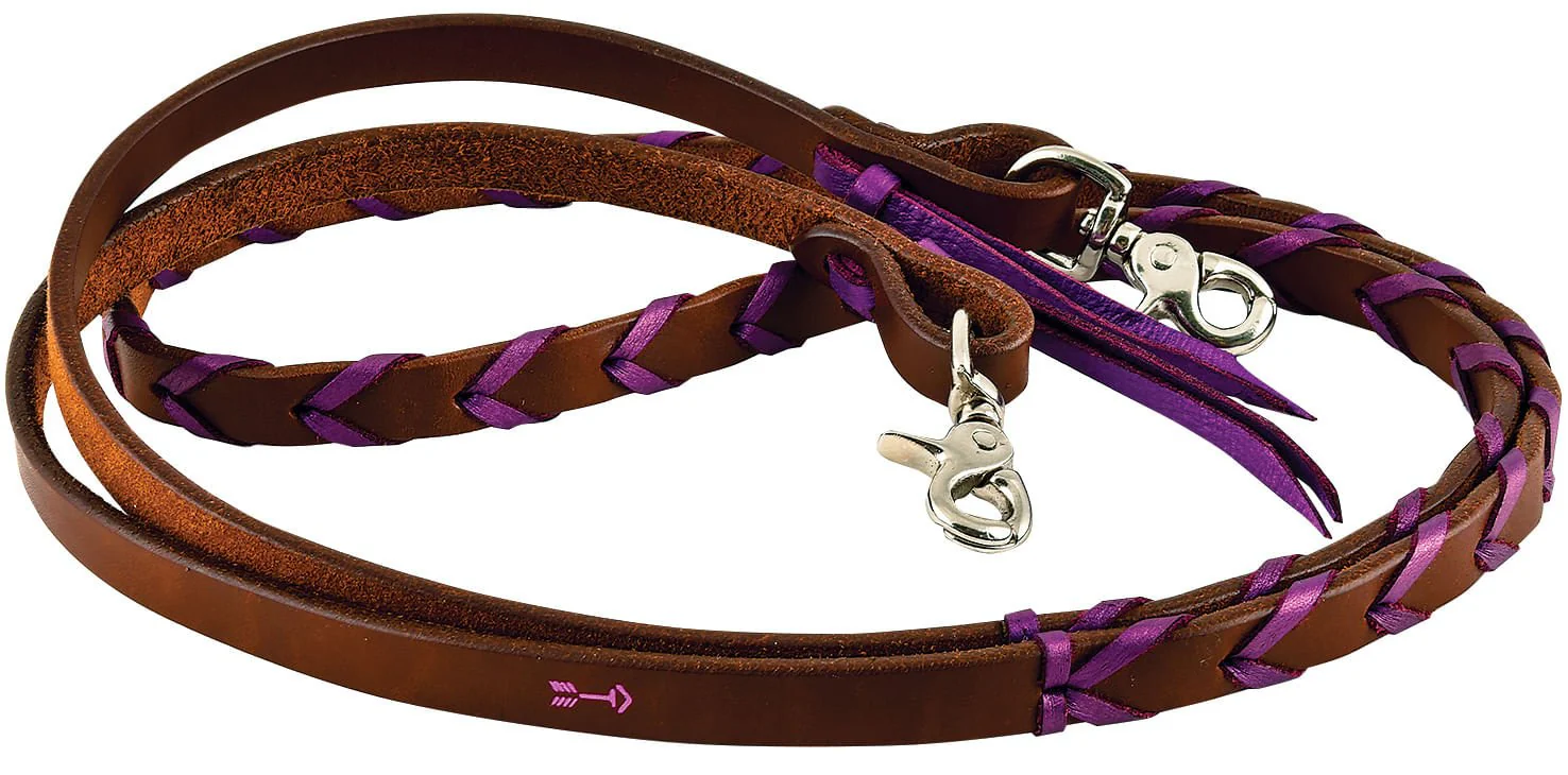 Rafter T Plaited Barrel Racing Reins - Image 1
