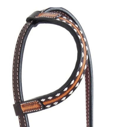 Rafter T Tooled Sunflower with Buckstitch One Ear Headstall - Image 2