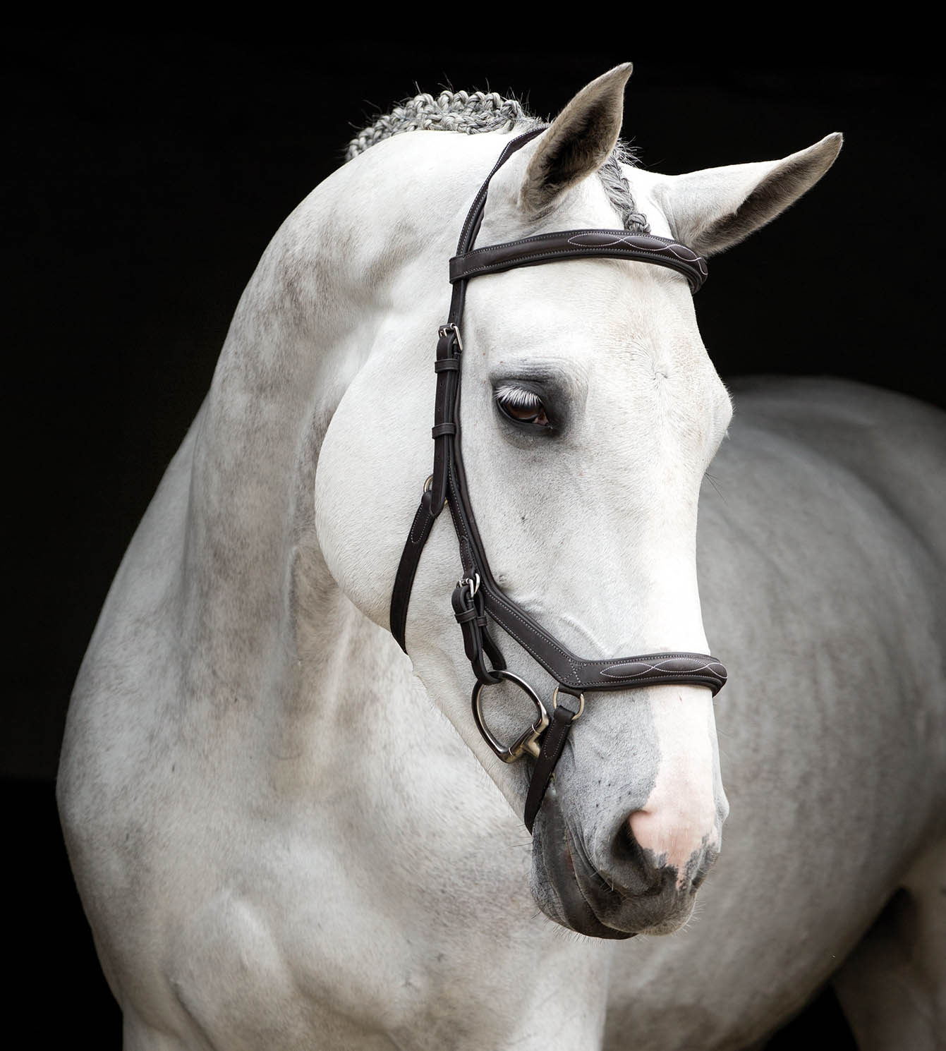 Rambo Micklem Deluxe Competition Bridle, Dark Havana - Image 1
