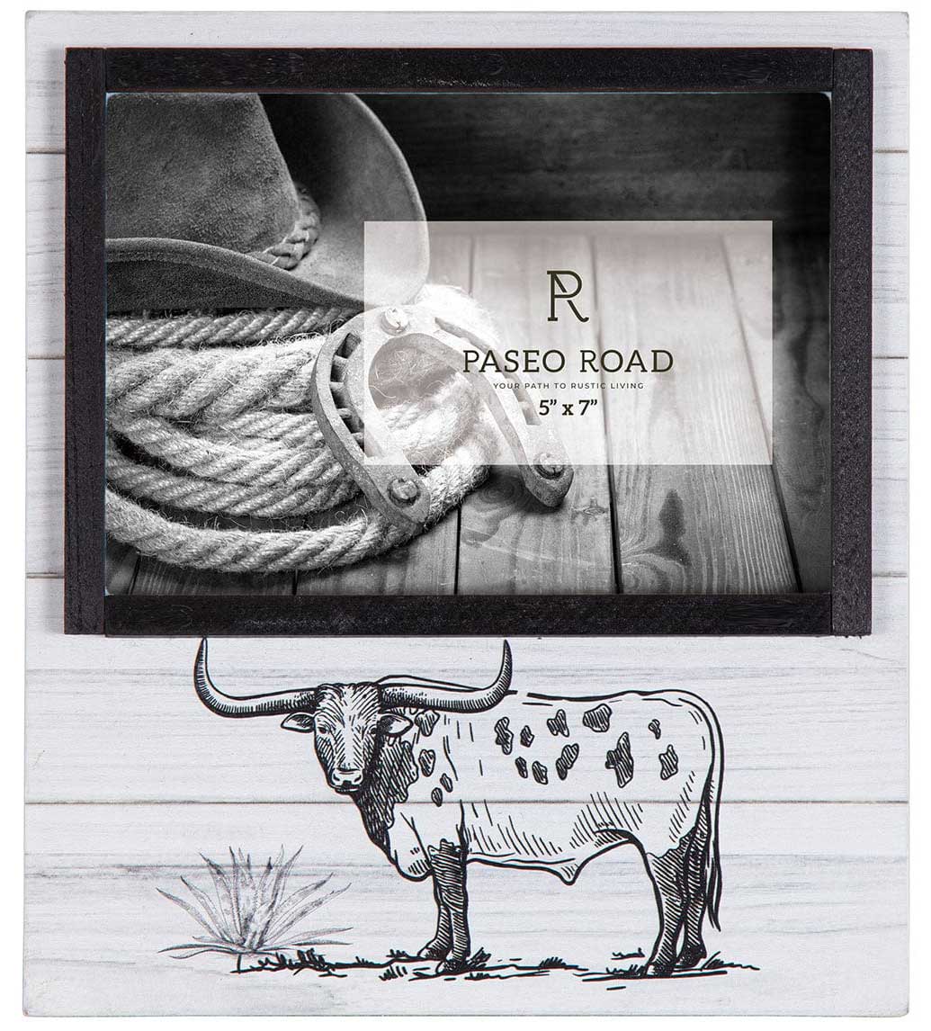 Ranch Life Steer Picture Frame, 5" x 7" - Image 1