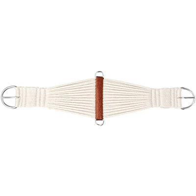 Mustang 27-Strand Nylon Ranch Roper Cinch, White - Image 1