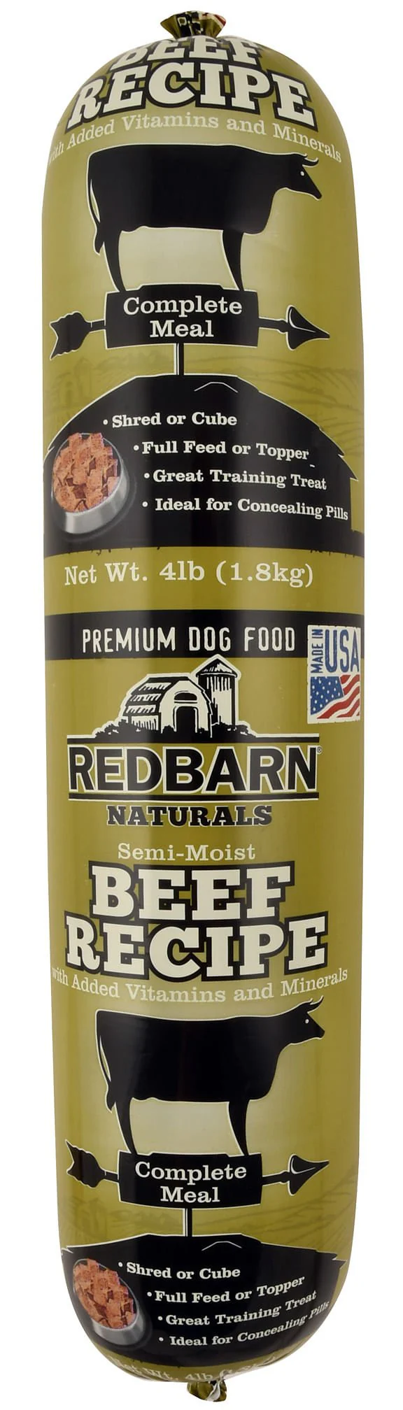 Redbarn Naturals Premium Dog Food Roll – Single-Protein Beef or Chicken | Complete Meal, Highly Digestible, Healthy Skin & Coat - Image 1