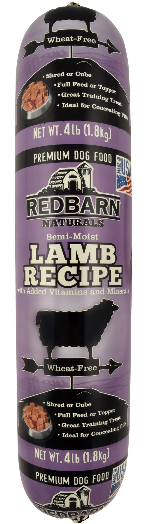 Redbarn Naturals Wheat-Free Lamb Recipe Dog Food Roll, 4 lb - Image 1