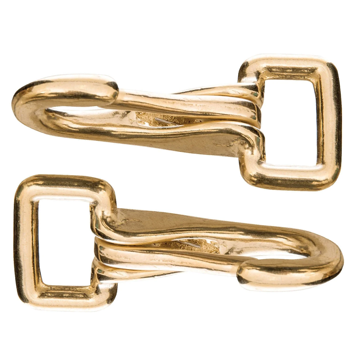 Jeffers Solid Brass Rein Spring Snap with Flat Fixed Eye - Image 3