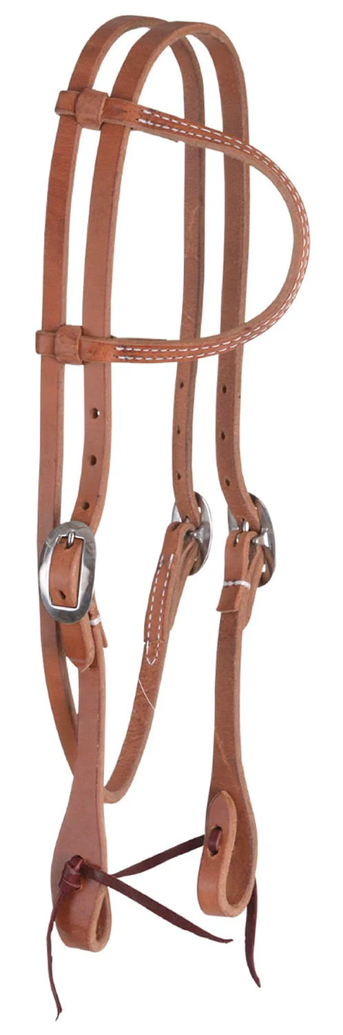 Reinsman Hermann Oak Slide Ear Headstall with Throatlatch, Full - Image 1