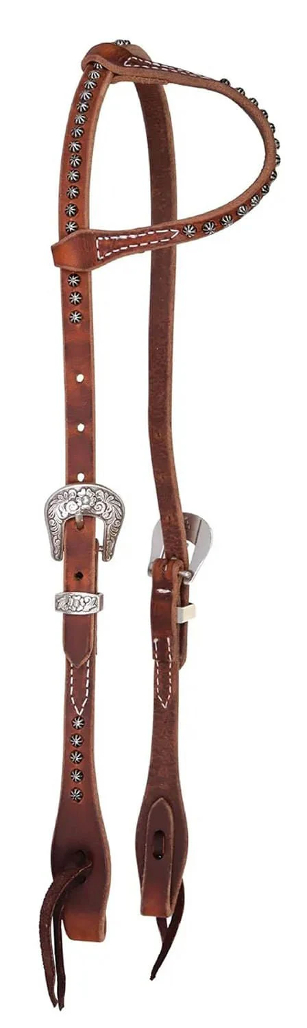 Reinsman Rosewood & Spots One Ear Headstall, Full - Image 1