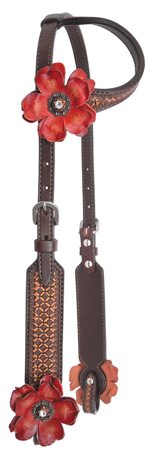 Reinsman Sarah Rose Vintage Sliding Ear Headstall - Image 1