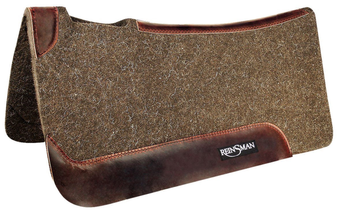Reinsman Wool Felt Contour Saddle Pad, Dark Brown - Image 1