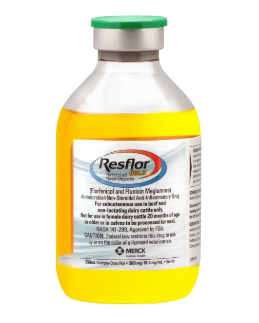 Rx Resflor Gold (florfenicol & flunixin meglumine) for Cattle - Image 1