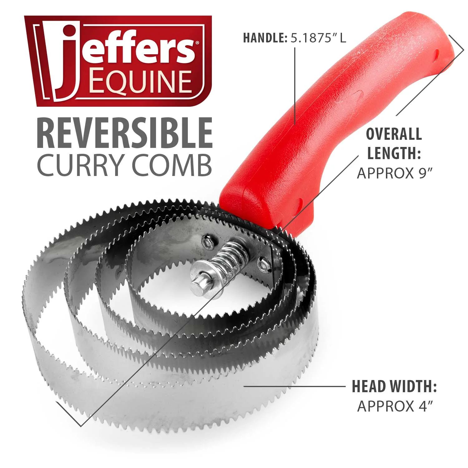 Jeffers Reversible Shedding/Curry Comb for Horses - Image 3