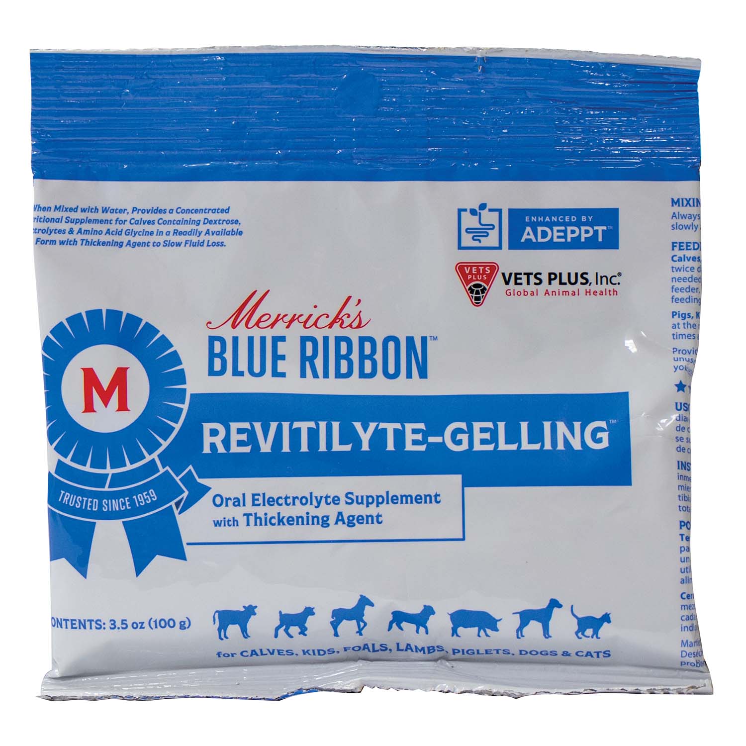 Merrick’s Blue Ribbon Revitilyte-Gelling Oral Electrolyte Supplement, 3.5 oz - Image 1