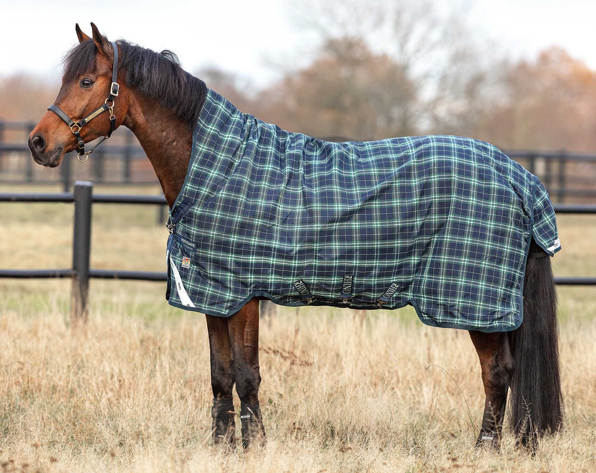 Rhino Wug Hunter Check Heavyweight Horse Turnout Blanket with Vari-Layer, 1000D, 450 Grams - Image 1