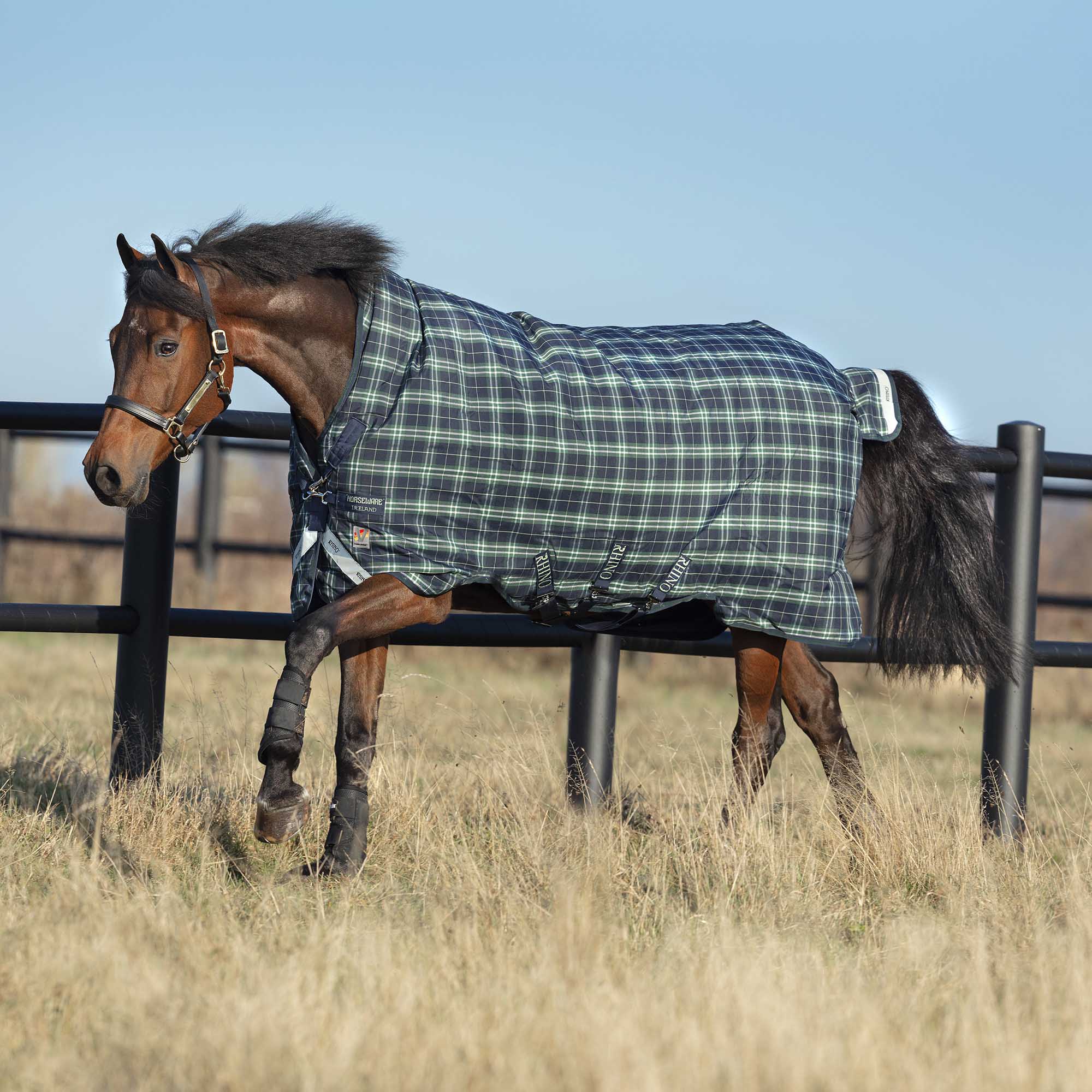 Rhino Wug Hunter Check Horse Blanket with Vari-Layer, Medium Weight, 1000D, 250 gram - Image 1