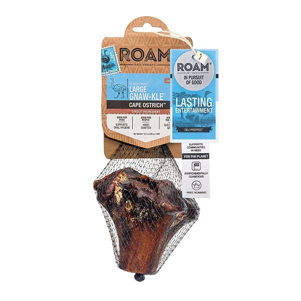 Roam Dog Treats Gnawkle Cape Ostrich - Image 1
