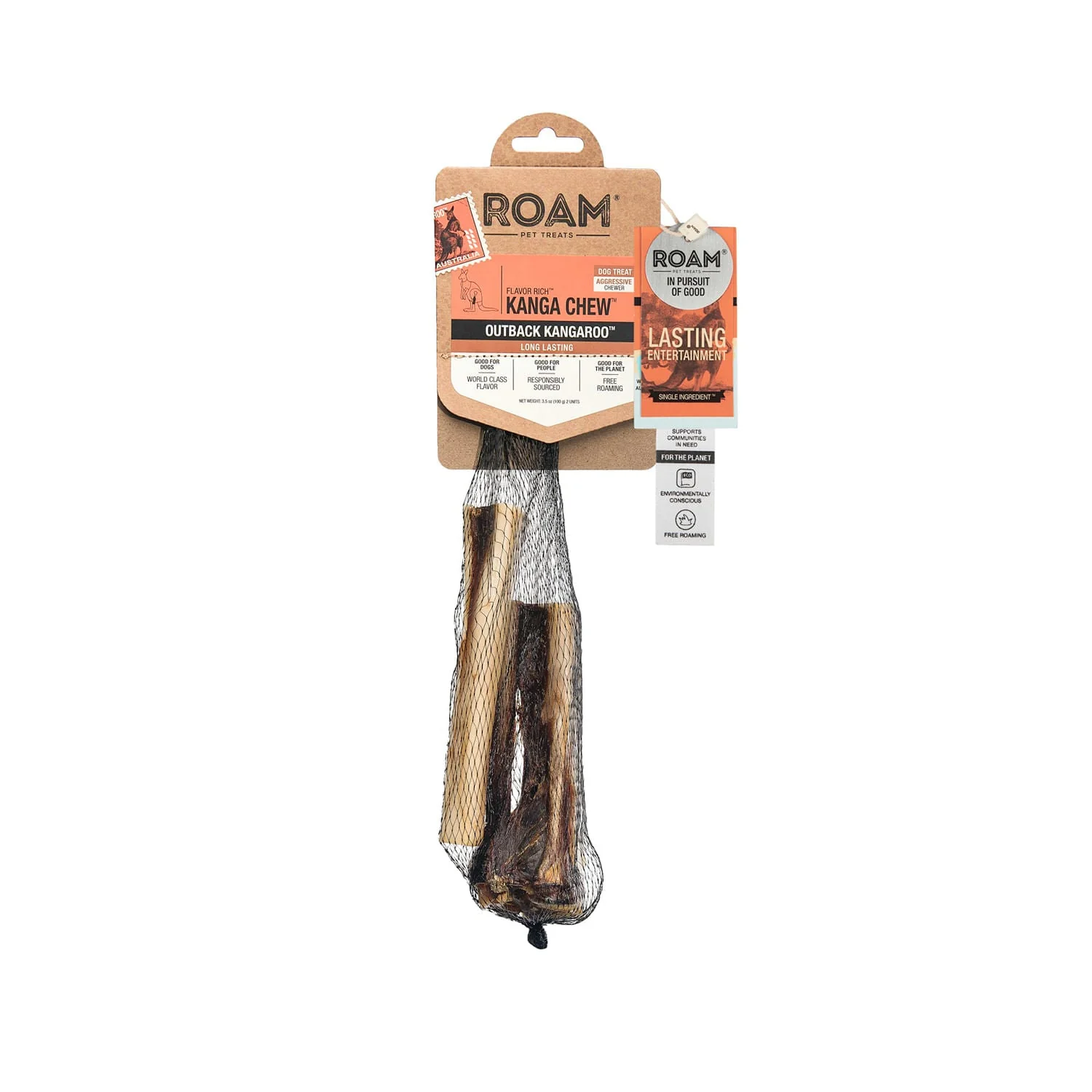 Roam Dog Treats Kanga Chew Kangaroo Knuckle Shin - Image 1