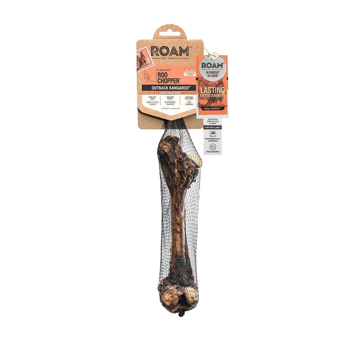 Roam Dog Treats, Large Roo Chopper, Kangaroo Femur - Image 1
