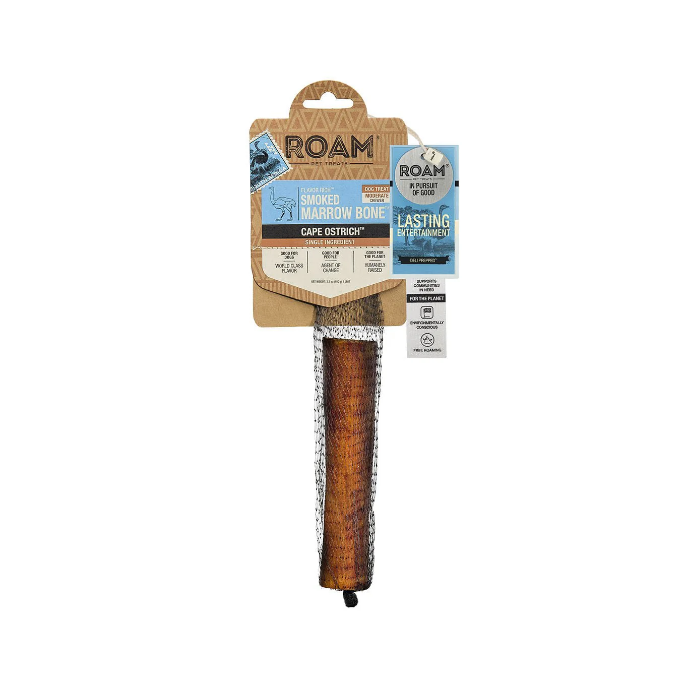 Roam Dog Treats Smoked Marrow Cape Ostrich Bone - Image 1