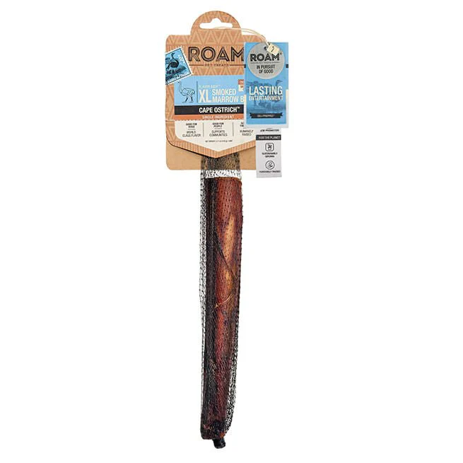 Roam Dog Treats Smoked Marrow Ostrich Bone, XLarge - Image 1