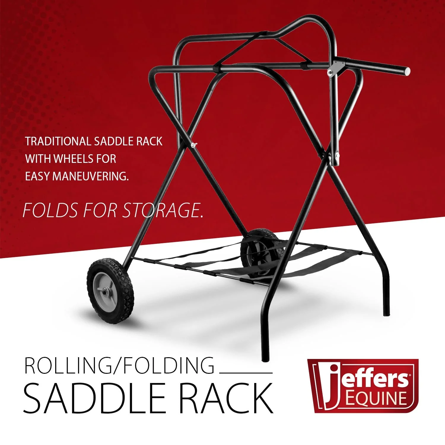 Jeffers Rolling Folding Saddle Rack - Image 3