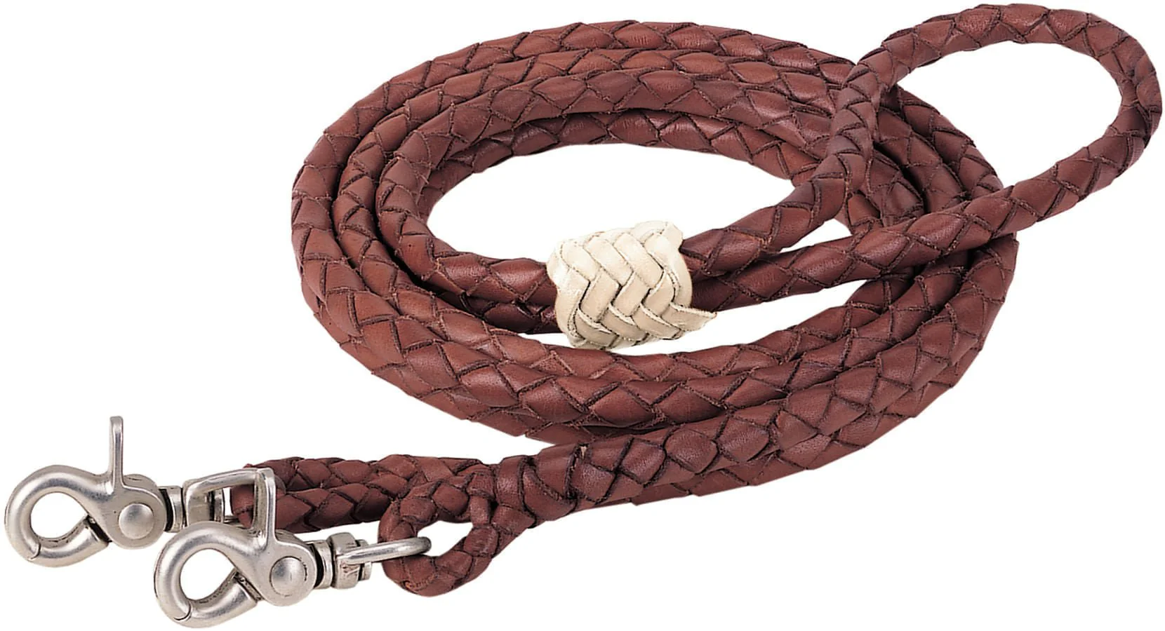 Round Braided Latigo Roper Rein, 3/8" X 8' - Image 1