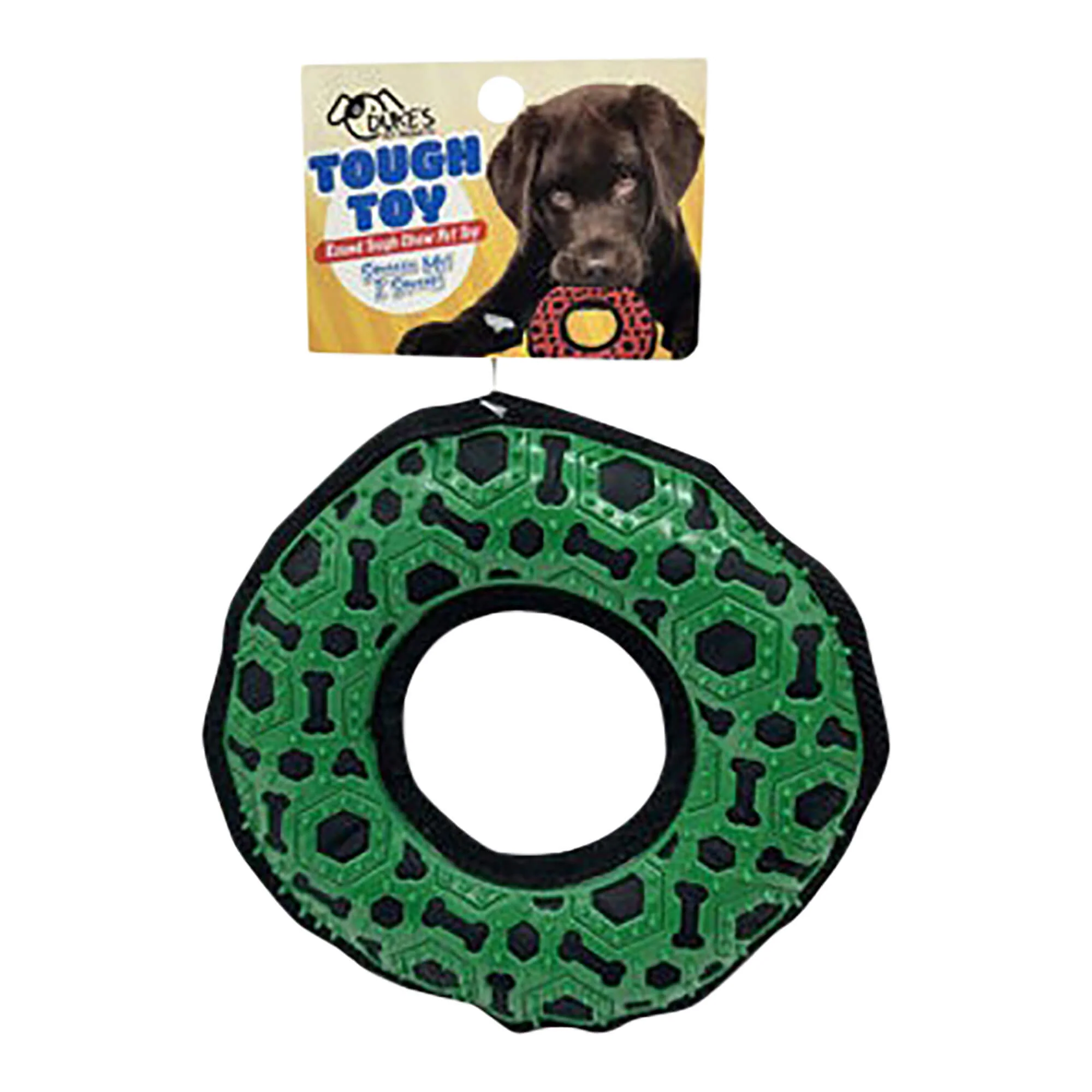 Round Chew Ring Squeaking Fetch Toy, 7.5" - Image 1