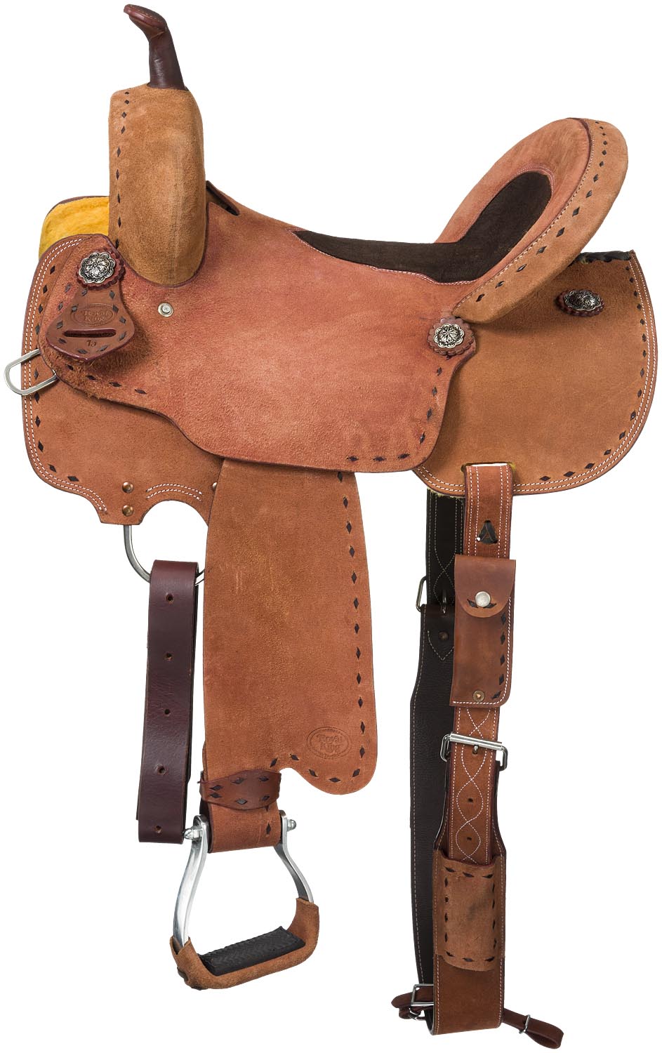 Royal King Branson Roughout Barrel Saddle, Brown - Image 1