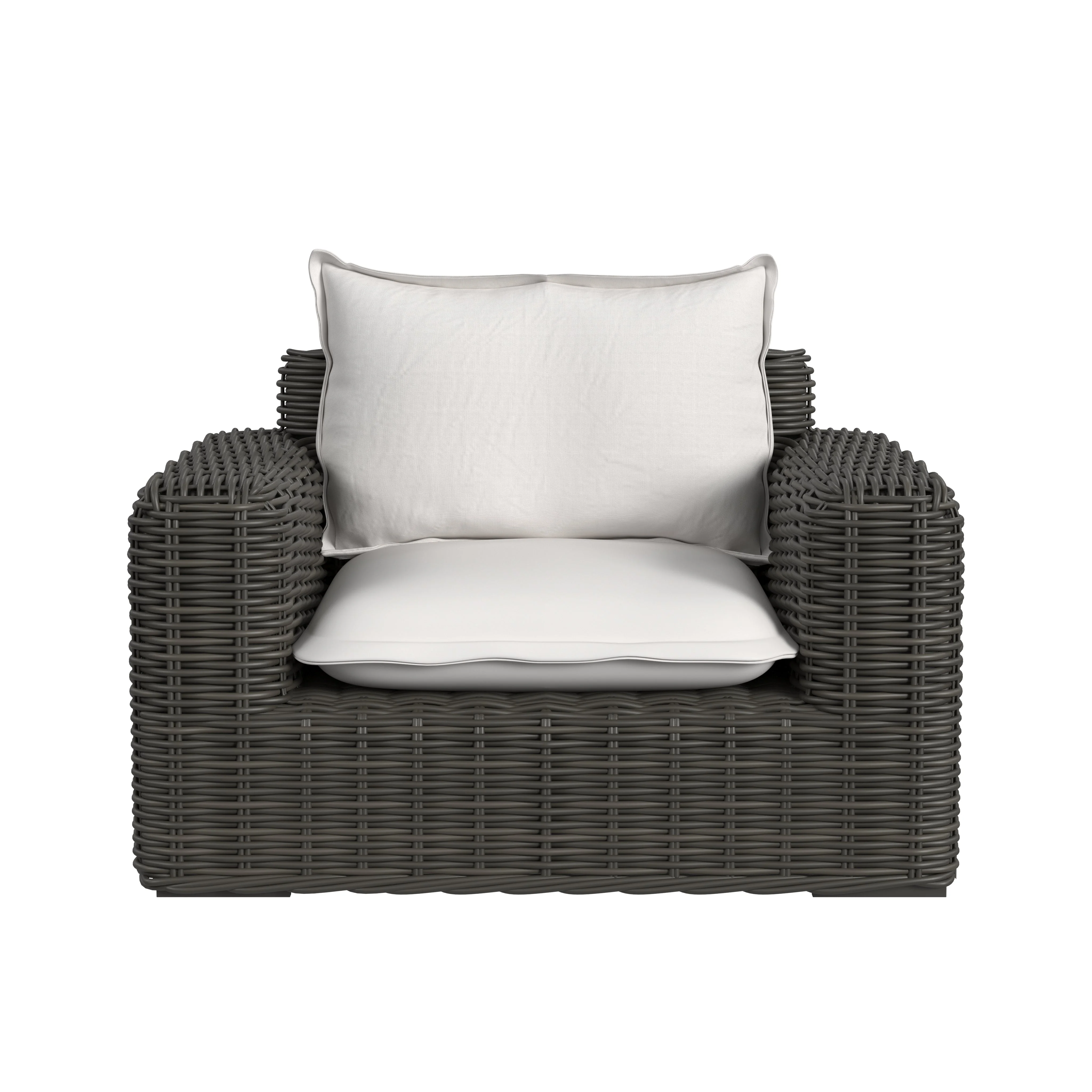 Cabo Oversized Club Chair in Soothe Pearl w/ Flange Welt - Image 2