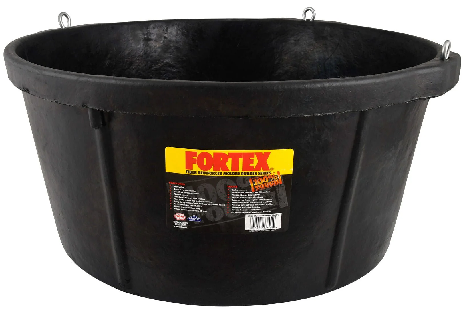 Fortex® Rubber Corner Feeder Tub, 6.5 gallon - Image 2