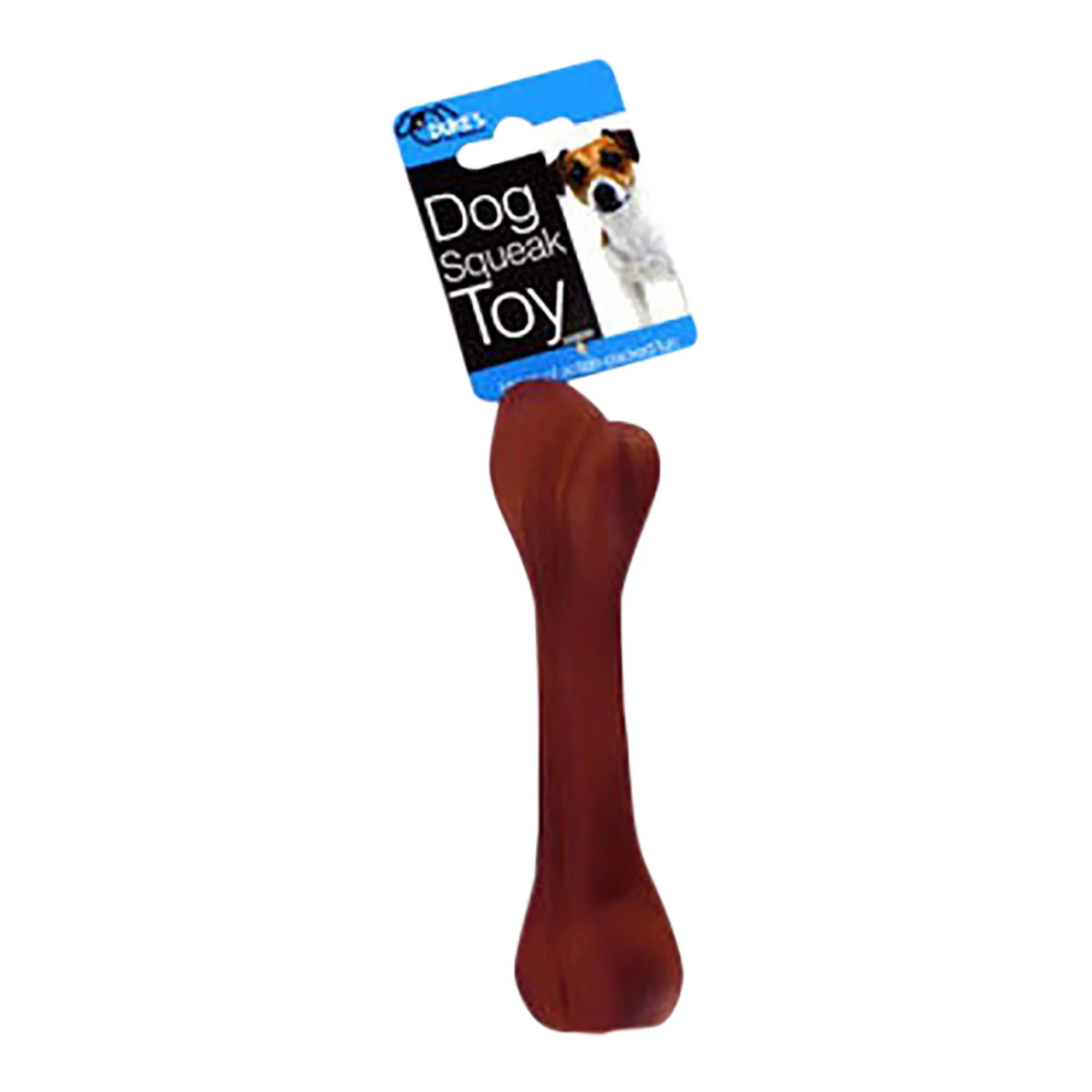Rubber Tree Bone Dog Squeak Toy, 6.25"L - Image 1