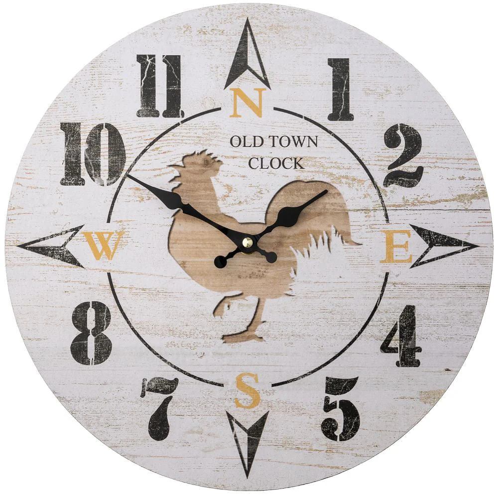 Rustic Rooster Wall Clock - Image 1