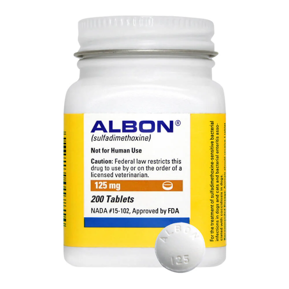 Rx Albon (sulfadimethoxine) Tablets for Dogs & Cats - Image 1