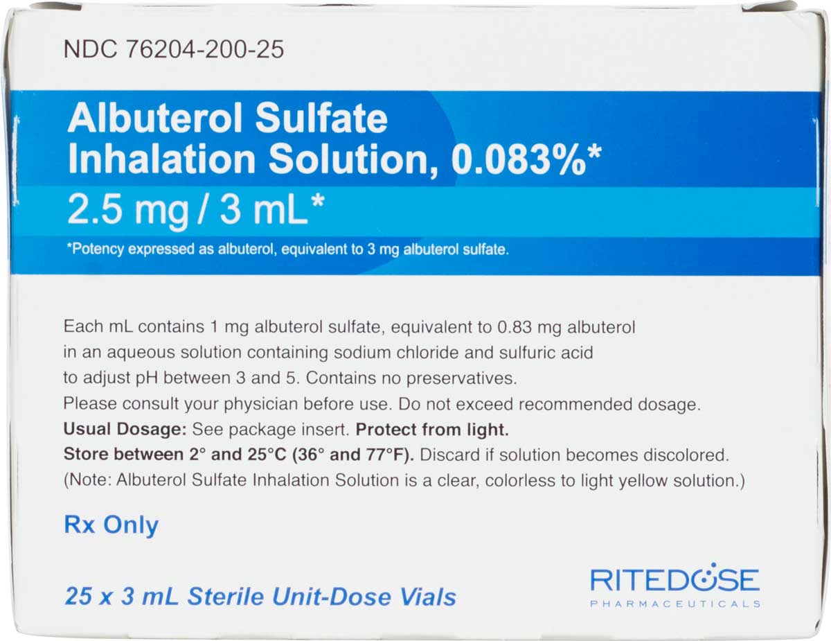 Rx Albuterol Inhalation Solution, 0.083%, 3ml - Image 3
