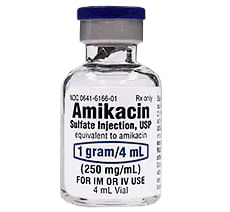 Rx Amikacin Sulfate (Generic) Injection 1gm/4ml, 10 x 4ml vials - Image 1