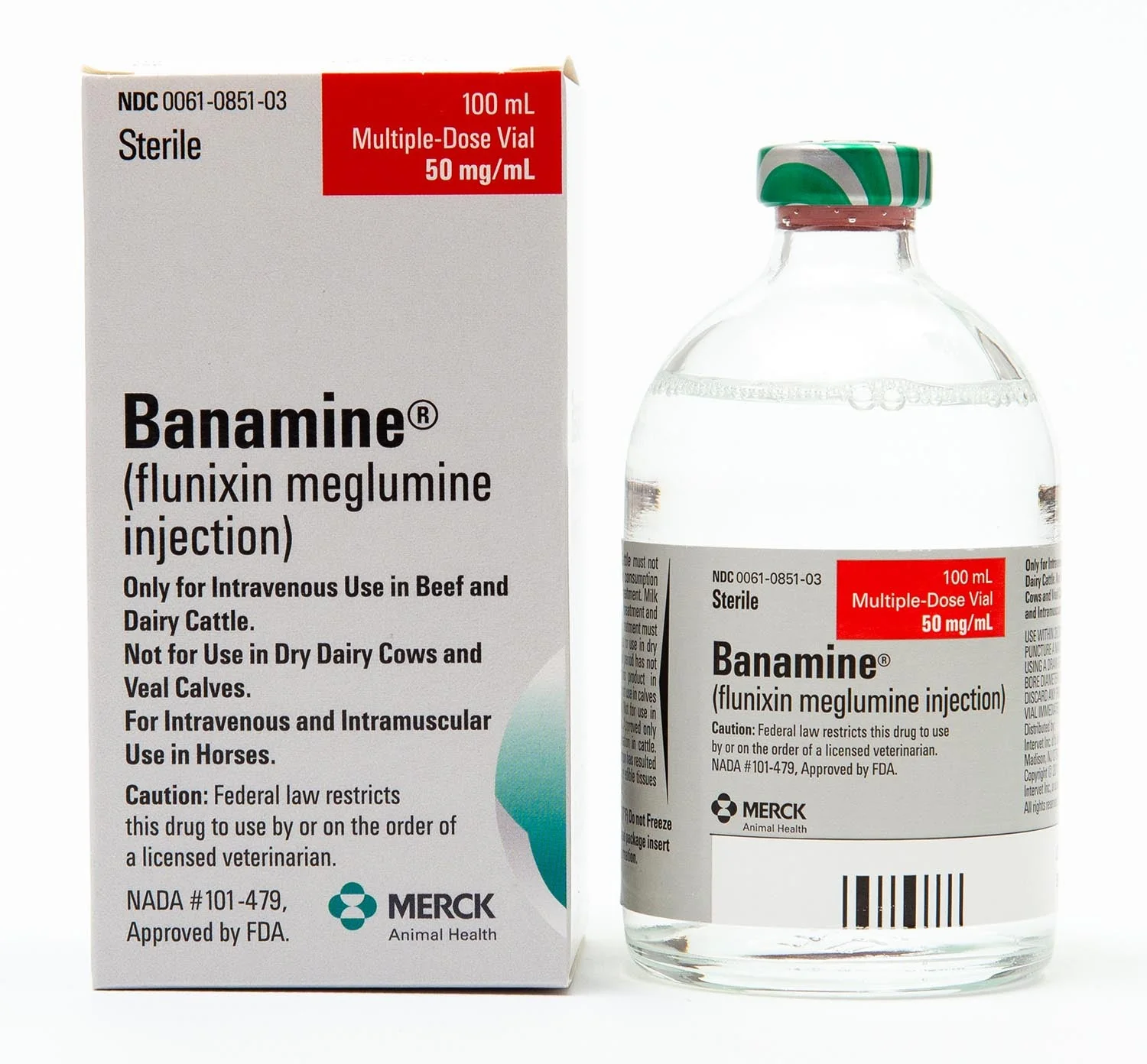 Rx Banamine (flunixin meglumine) Injection Solution, 50 mg/mL - Image 1